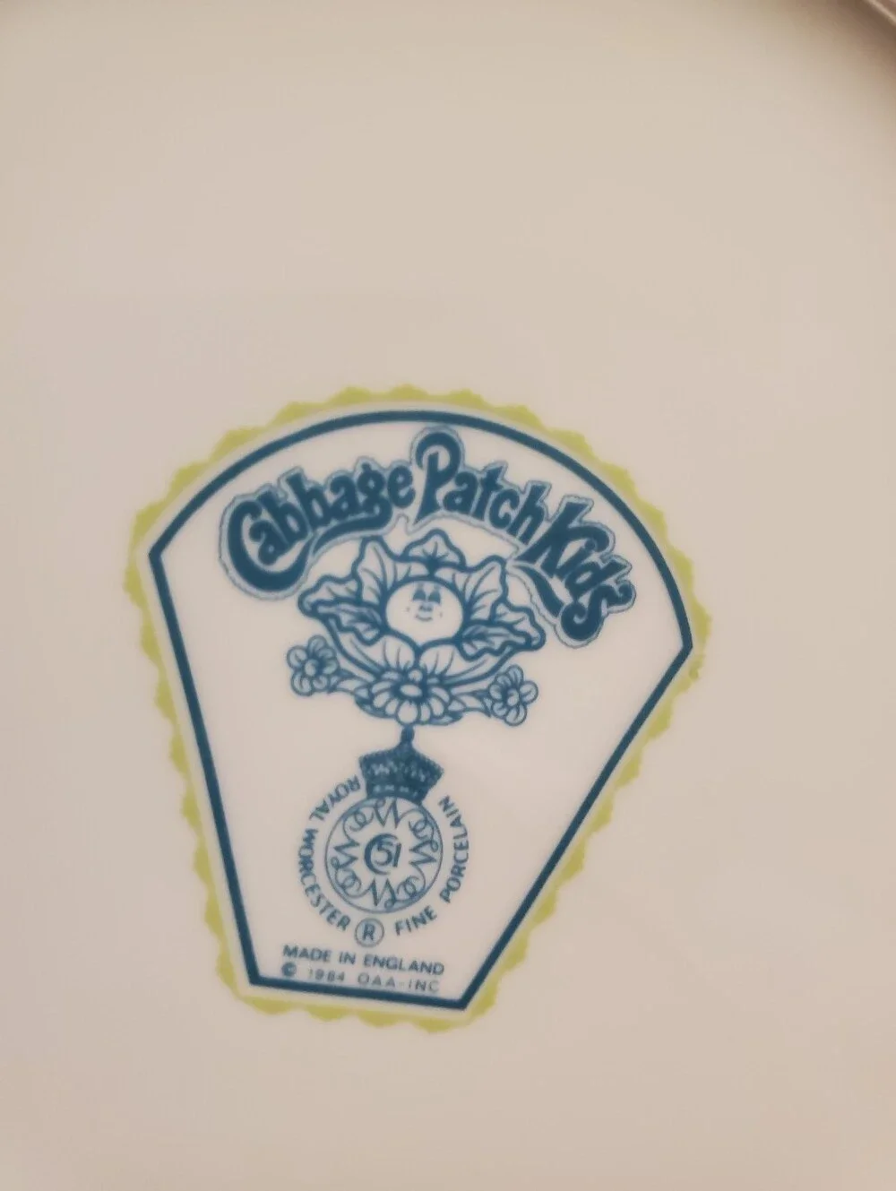 Vintage Cabbage Patch Kids Plate 1984 Royal Worcester Fine Porcelain England